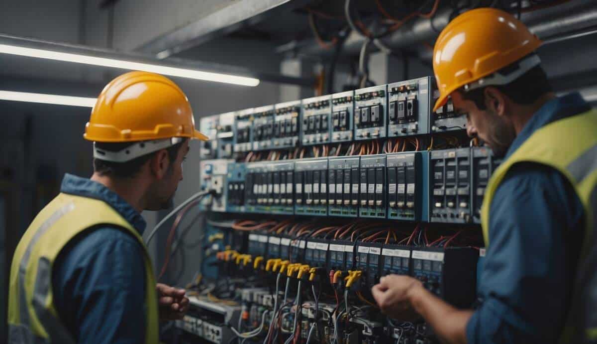 A group of electricians in Málaga offering common services, showcasing the top 5 electricians in the area