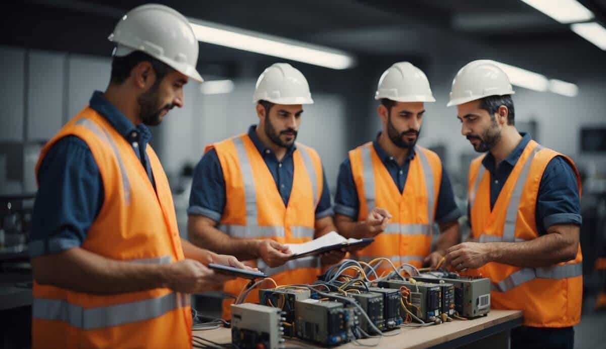 A group of five electricians in Mataró offering common services